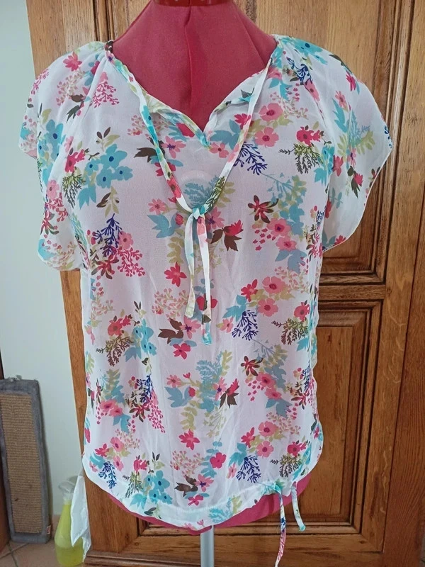 Floral voile blouse size 40 – photo 2